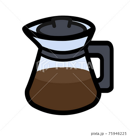 シンプルでかわいいコーヒーサーバーのイラストのイラスト素材