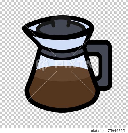 簡單可愛的咖啡服務器插畫 75946225