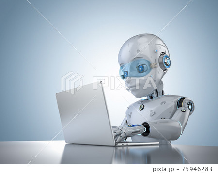 robot office worker robot office worker 75946283