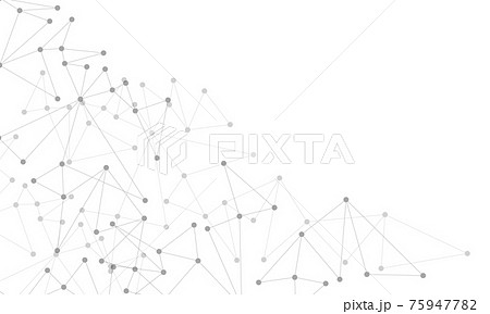 Abstract grey line dot connect network geometric on white with blank space technology futuristic background vector illustration. Abstract grey line dot connect network geometric on white with blank space technology futuristic background vector illustration. 75947782