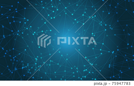 Abstract blue line dot connect network geometric technology futuristic background vector illustration. Abstract blue line dot connect network geometric technology futuristic background vector illustration. 75947783