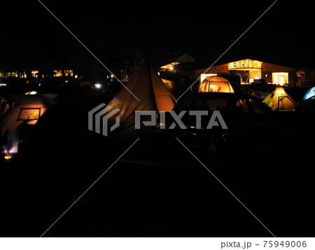 焚火ソロキャンプ 焚火ソロキャンプ 75949006