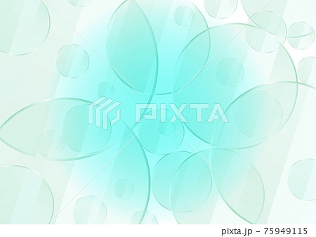 透明な円が重なる水色の抽象背景 No 04のイラスト素材