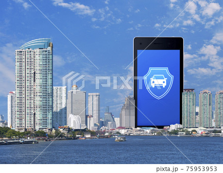 Business automobile insurance online concept Business automobile insurance online concept 75953953