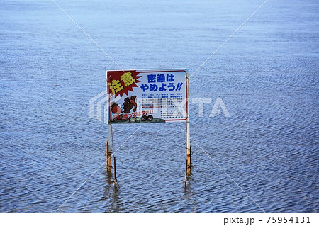 密漁禁止看板(北海道稚内市) 密漁禁止看板(北海道稚内市) 75954131