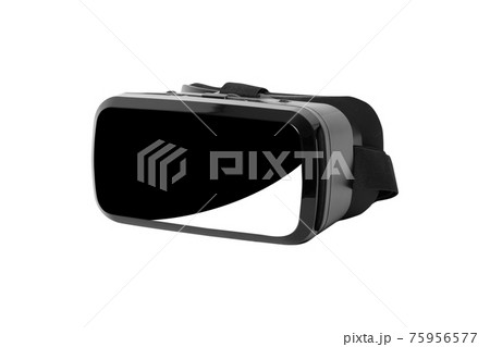 VR headset, virtual reality helmet isolated on white background. clipping path. VR headset, virtual reality helmet isolated on white background. clipping path. 75956577