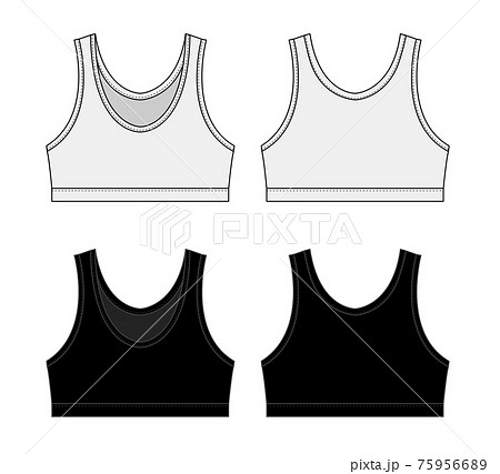 ブラトップ・スポーツブラ 女性用スポーツウェア / ベクターテンプレートイラストセット 75956689