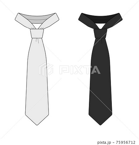 ネクタイ 男性ファッション ベクターテンプレートイラストセットのイラスト素材