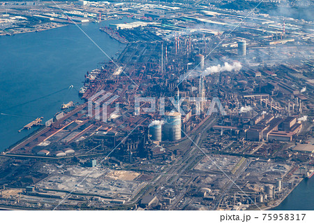 千葉県　富津市　富津火力発電所　発電所　天然ガス　ガスタービン　京葉工業地域　東京湾 75958317