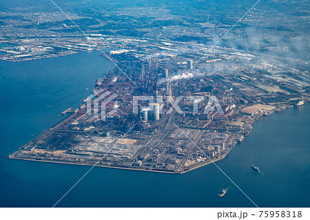 千葉県　富津市　富津火力発電所　発電所　天然ガス　ガスタービン　京葉工業地域　東京湾 75958318