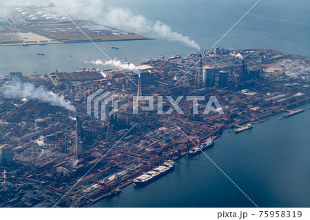 千葉県　富津市　富津火力発電所　発電所　天然ガス　ガスタービン　京葉工業地域　東京湾 75958319