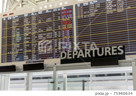 成田空港　第2ターミナルビル　出発階　案内表示 75960634