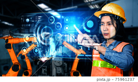 Advanced robot arm system for digital industry and factory robotic technology Advanced robot arm system for digital industry and factory robotic technology 75961237