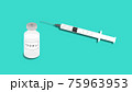 ワクチンボトルと注射器　Syringe with vaccine bottle 75963953