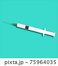 注射器のシンプルなイラスト　Syringe illustration  75964035