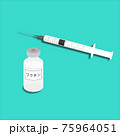 ワクチンボトルと注射器　Syringe with vaccine bottle 75964051