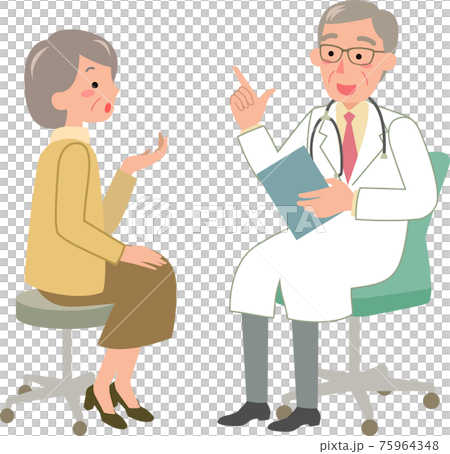 審查一名資深婦女的資深男性醫生 75964348