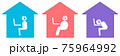 いろいろなリモートワークスタイル  WFH in different styles 75964992