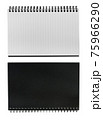 Blank notebooks are isolated on white background. 75966290
