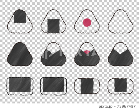 色々なおにぎりのベクターイラストのイラスト素材