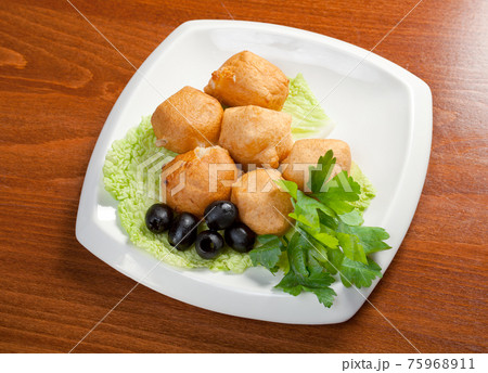 Baked potatoes wedges.Italian cuisine 75968911