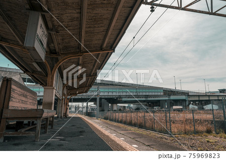 南海汐見橋線 木津川駅 駅構内 ホーム【大阪市】 南海汐見橋線 木津川駅 駅構内 ホーム【大阪市】 75969823