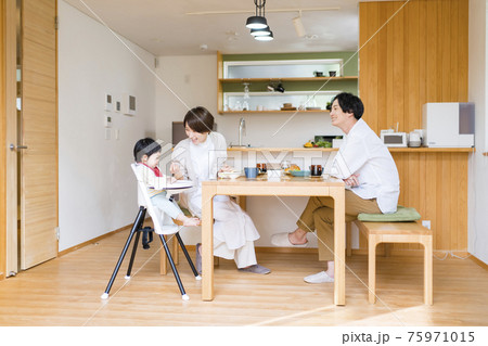 赤ちゃんを囲む食卓 75971015