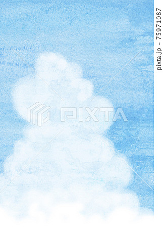 青空　入道雲　水彩 75971087