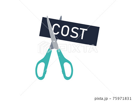 コストカットのイラスト素材 コストカットのイラスト素材 75971831