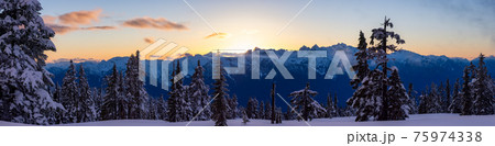 Panoramic View of Canadian Nature Landscape 75974338