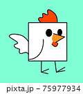 Easter holiday design black line chicken logo 75977934