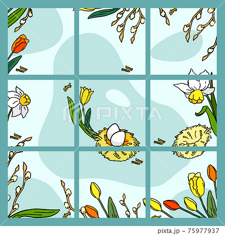 Media network collage for spring holiday collage 75977937