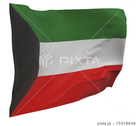 kuwait flag isolated 75978648