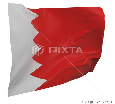 Bahrain flag isolated 75978694