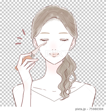 女人用熱睫毛夾捲翹的睫毛 女人用熱睫毛夾捲翹的睫毛 75980304