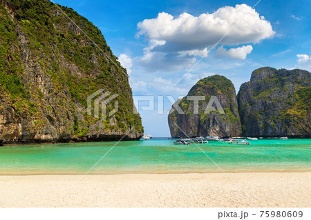 Maya bay on Phi Phi Leh island 75980609