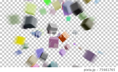 CG cube, background material for many rolling cubes, brass and effects CG cube, background material for many rolling cubes, brass and effects 75981765