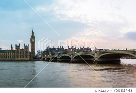 Big Ben, Parliament, Westminster bridge in London Big Ben, Parliament, Westminster bridge in London 75983443