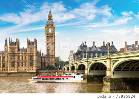 Big Ben, Parliament, Westminster bridge in London 75985924