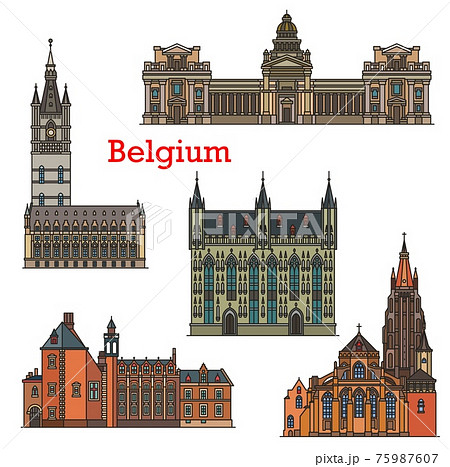 Belgium travel landmarks, architecture of Bruges 75987607