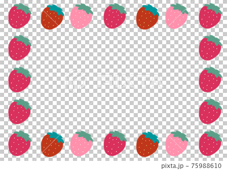 Strawberry illustration frame 75988610