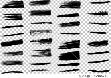 用畫筆書寫的 32 種線條的矢量圖解 75988710