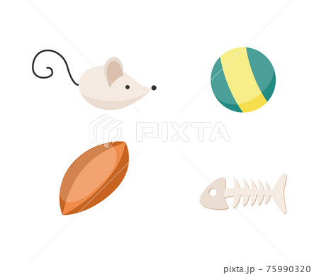 Cat toys - mouse, fish and balls, accessories for fun playing with animal pet. 75990320