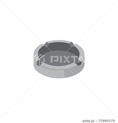 Empty ashtray, accessory of smokers cigarettes, container for ash Empty ashtray, accessory of smokers cigarettes, container for ash 75990370