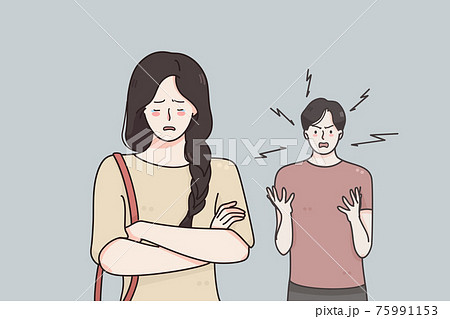 Breakup, divorce and quarrelling concept 75991153