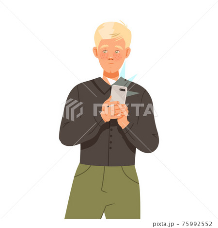 Blond Man with Smartphone Recording Street Protest Against Human Rights Violation on Video Vector Illustration Blond Man with Smartphone Recording Street Protest Against Human Rights Violation on Video Vector Illustration 75992552