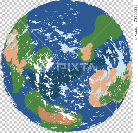 宇宙から見た地球のイラストのイラスト素材