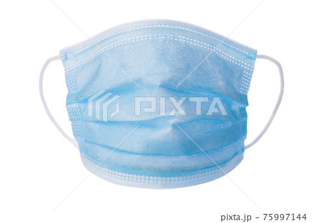 Medical protective mask isolated on white background 75997144