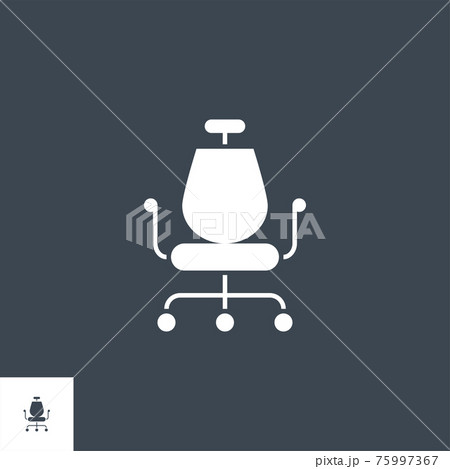 Office Chair related vector glyph icon. 75997367