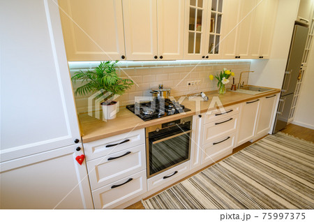 cozy modern well designed kitchen interior 75997375